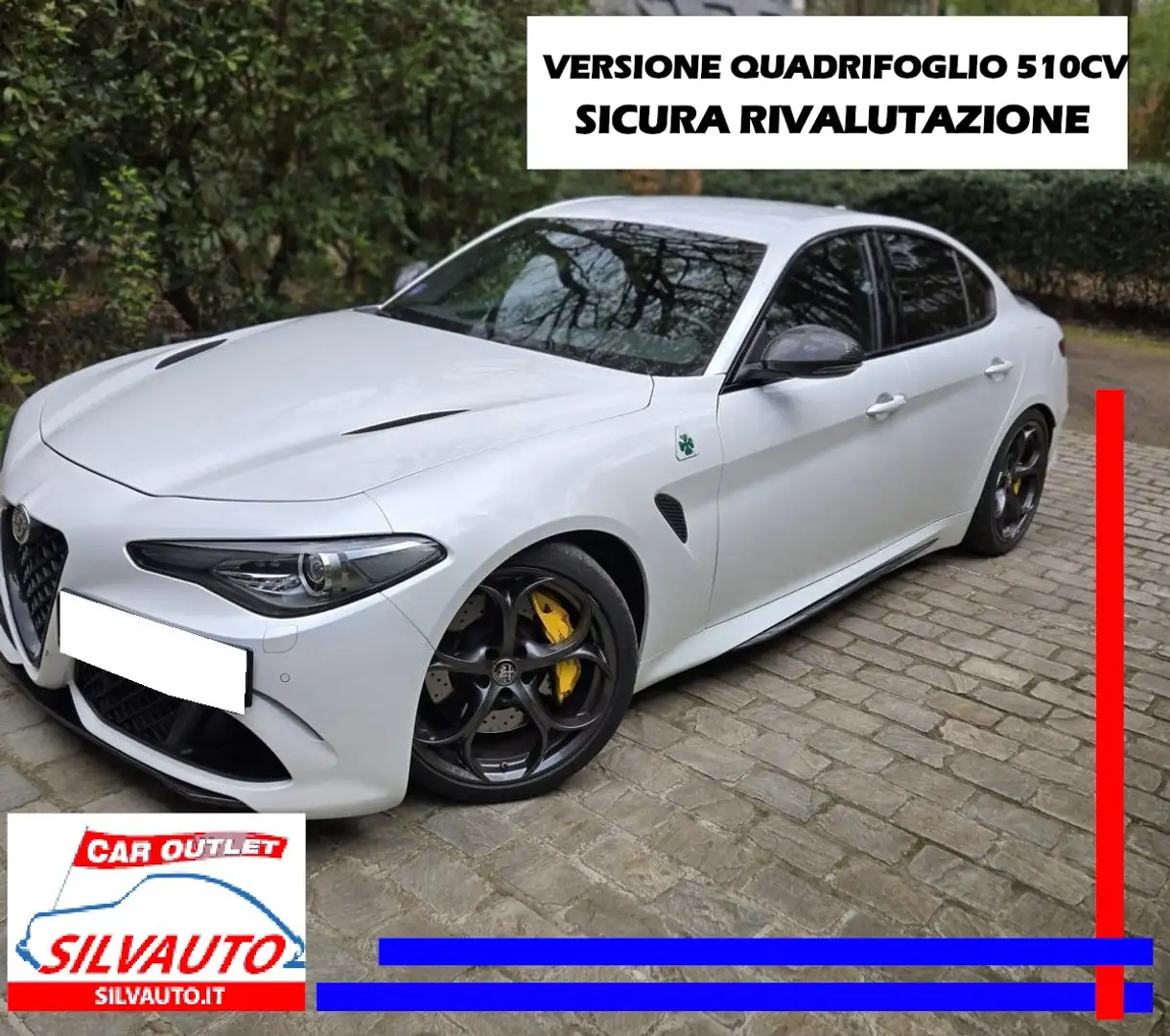 Alfa Romeo Giulia QUADRIFOGLIO 2.9T V6 510 CV AT8 -SUPERPREZZO(2021) Bianco - 1