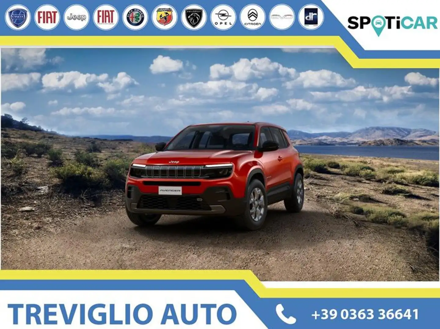 Jeep Avenger 1.2 GSE T3 100CV LONGITUDE+ALTITUDE+SUMMIT Piros - 1