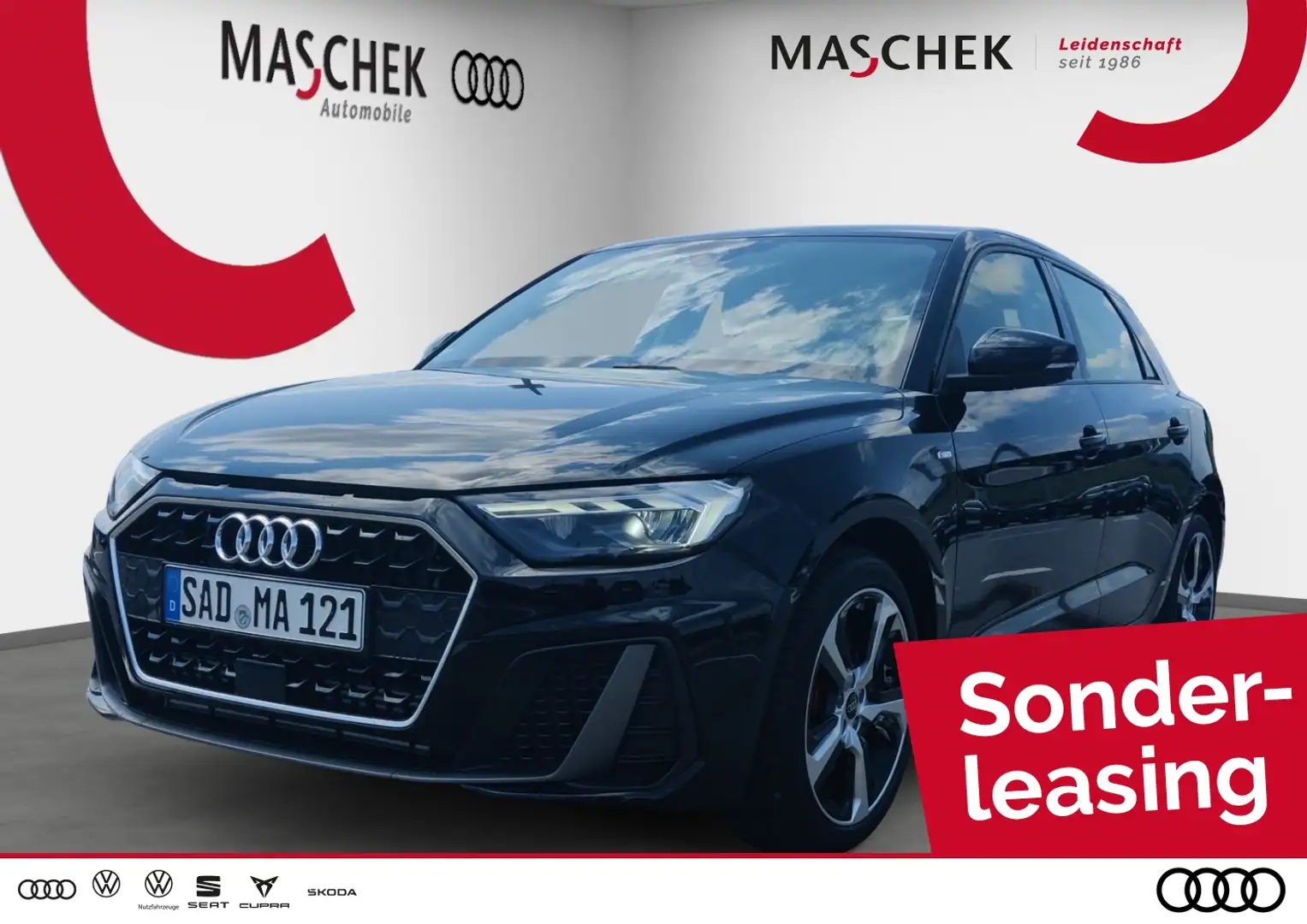 Audi A1 Sportback 40 TFSI S-Line 5JGar PDC Klima Schwarz - 1