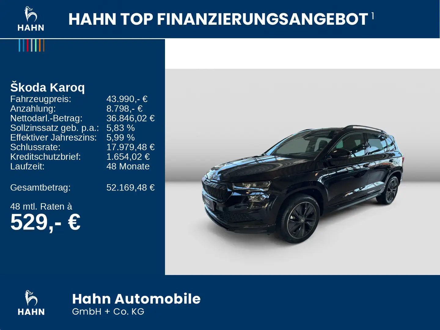 Skoda Karoq Sportline 1,5 TSI AHK Park Komf Assist Nav Noir - 2