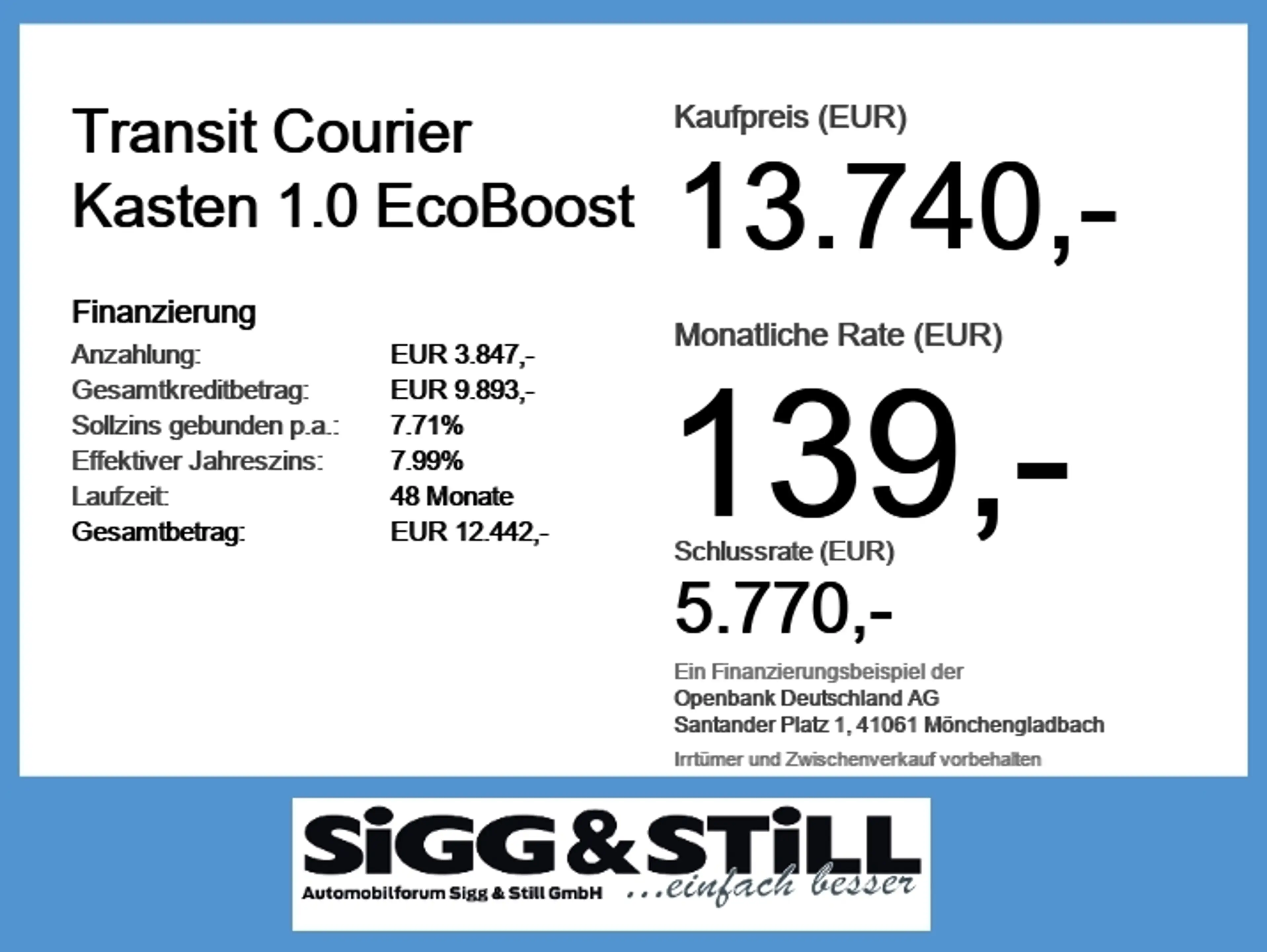 Ford Transit Courier Kasten 1.0 EcoBoost DAB*BLUETOOTH — photo 2