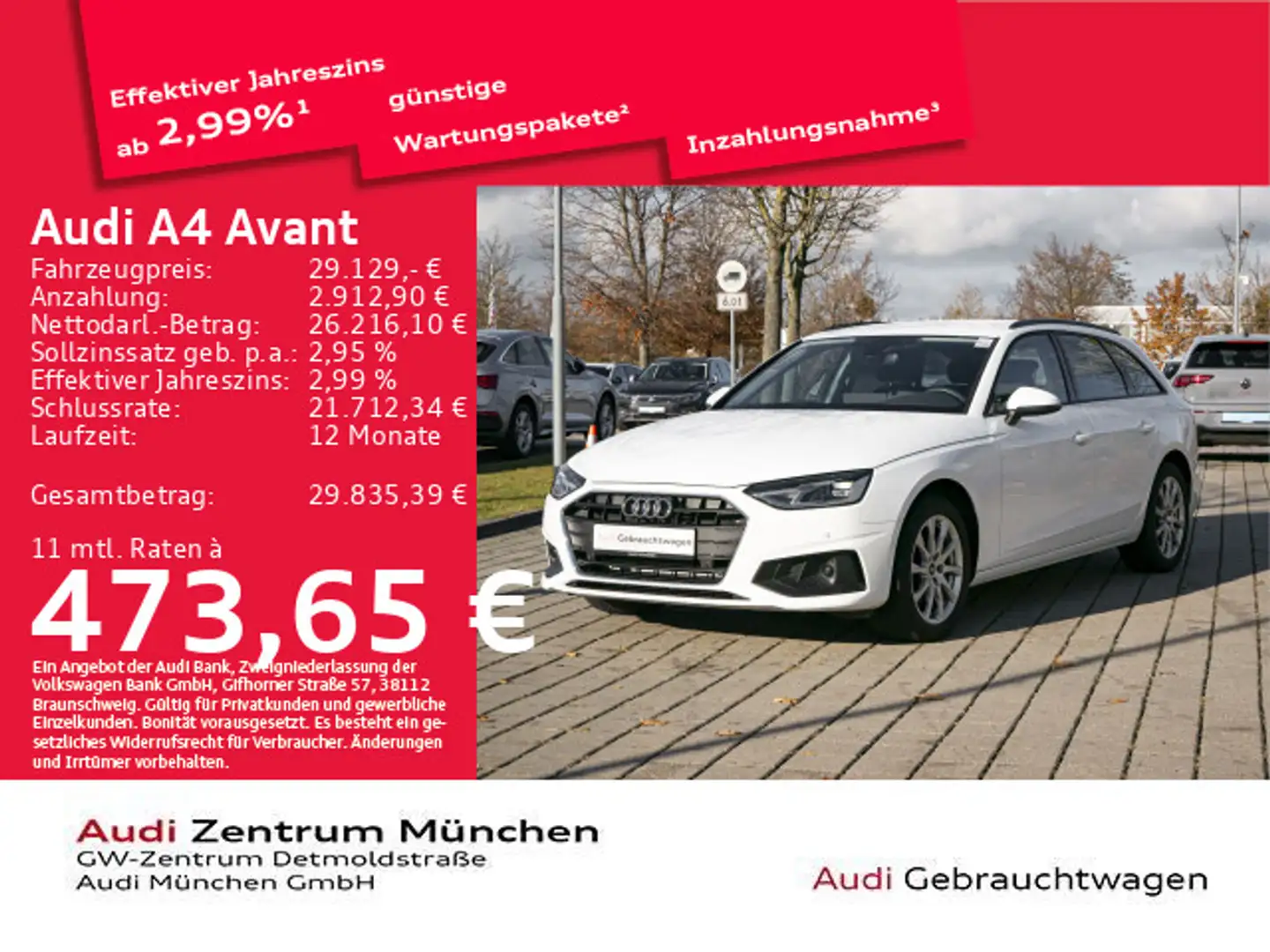 Audi A4 35 TFSI S tronic Navi/LED Weiß - 1