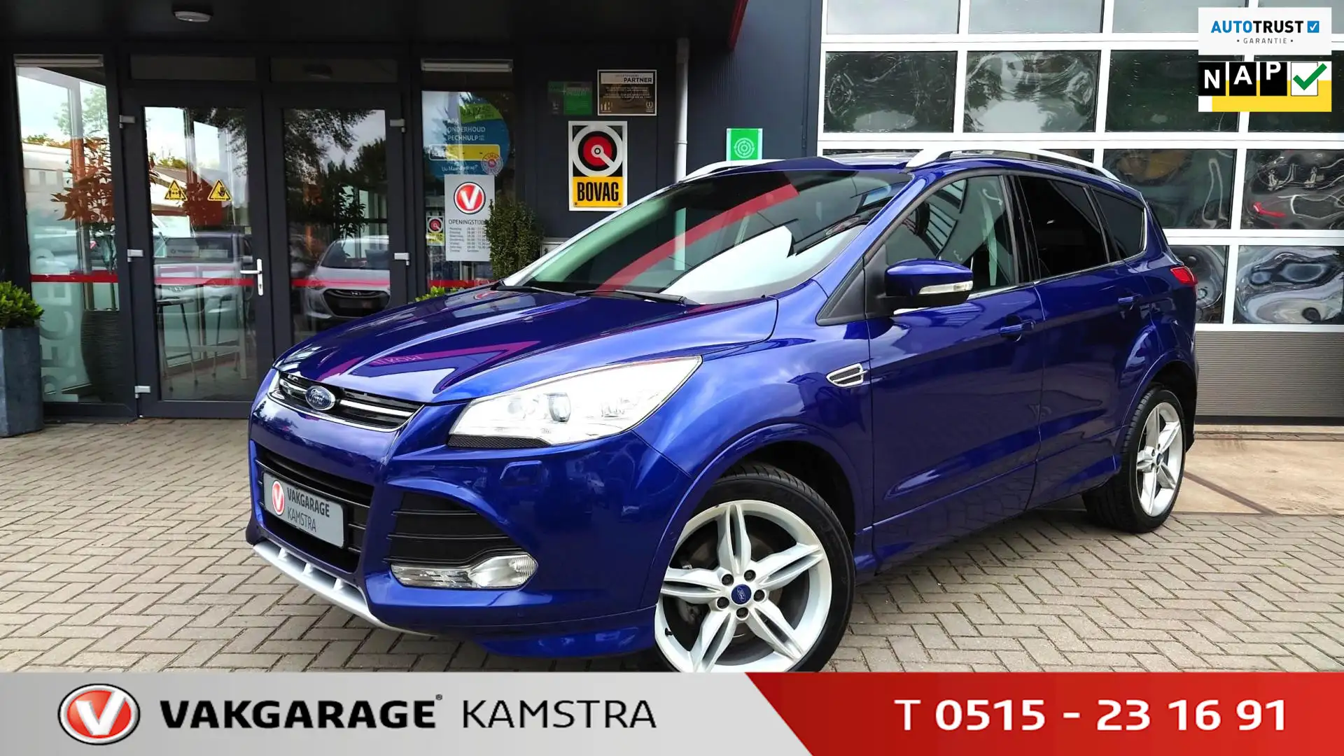 Ford Kuga 1.5 Titanium Styling Panodak/Stoelvw/Navi/Cruise Blauw - 1
