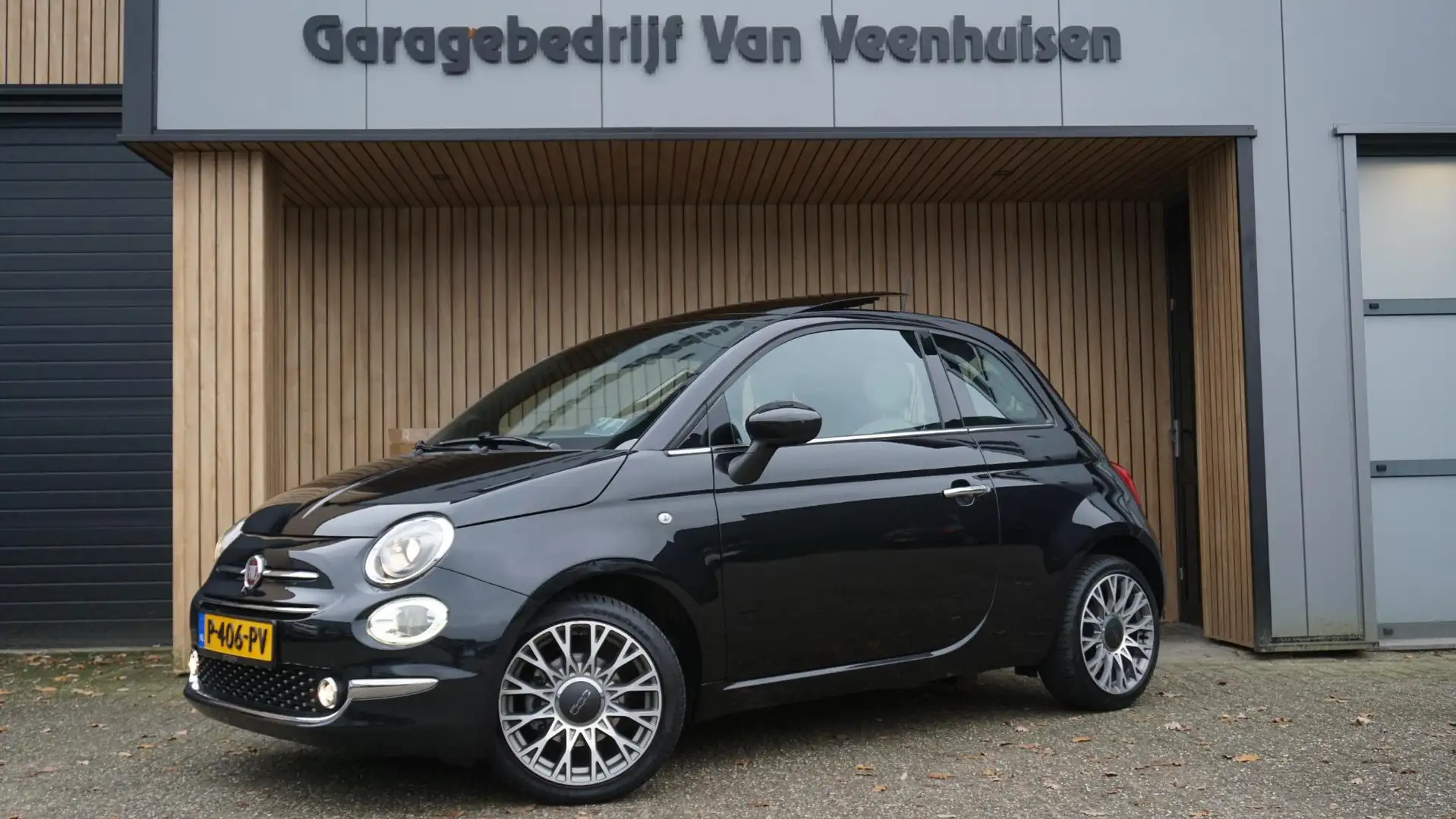 Fiat 500 1.0 Hybrid 70PK Dolcevita Elektrisch schuif/kantel Zwart - 1