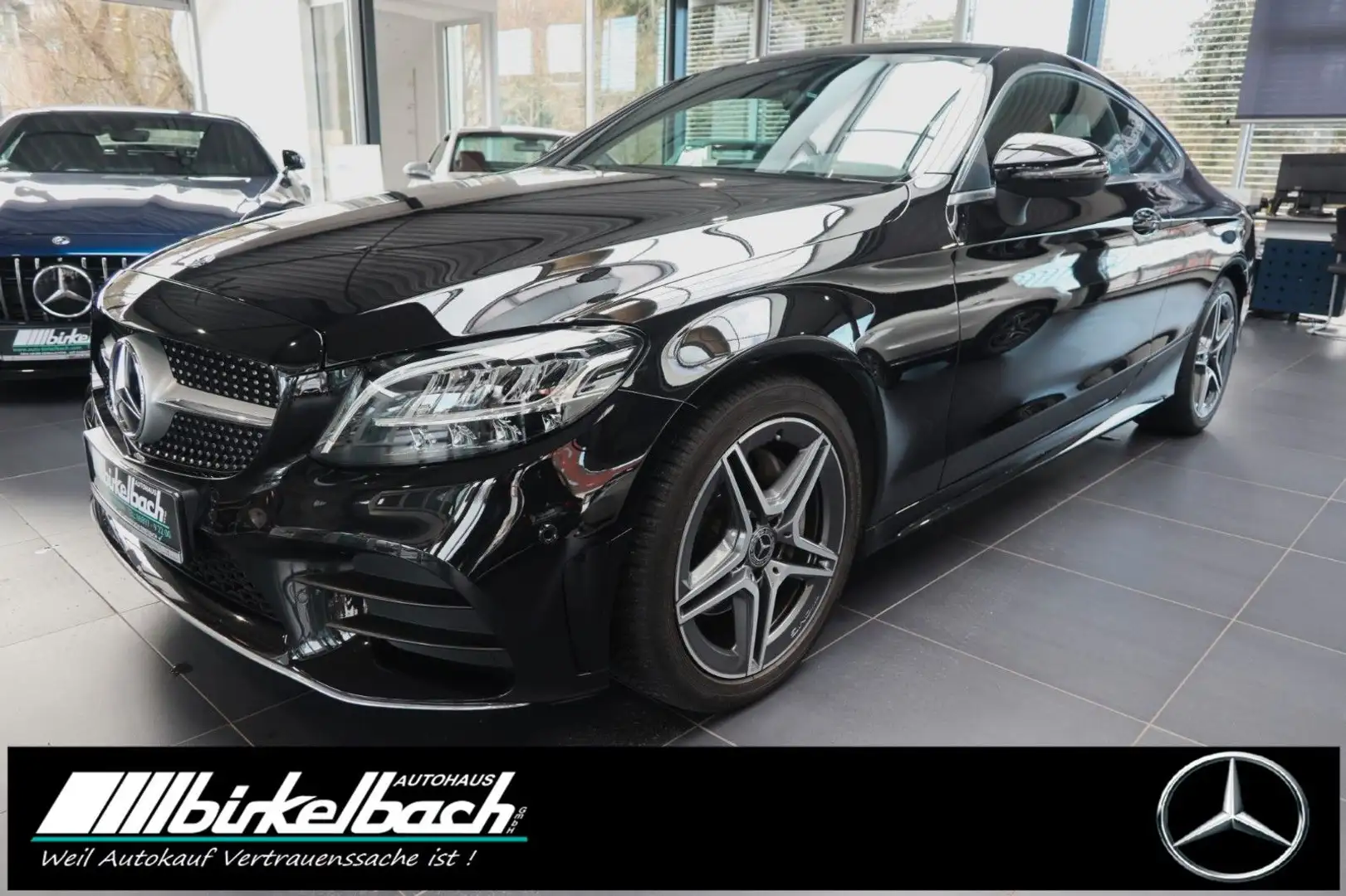 Mercedes-Benz C 200 AMG Coupe 9G-Tronic LED SHZ RFK Apple Schwarz - 1