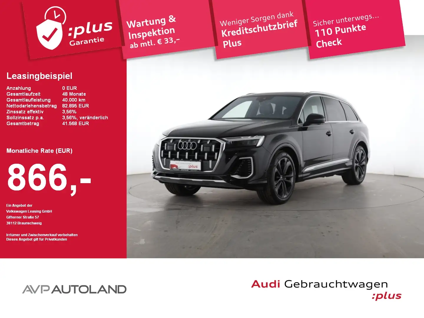 Audi Q7 50 TDI quattro tipt. S line Facelift AHK Černá - 1