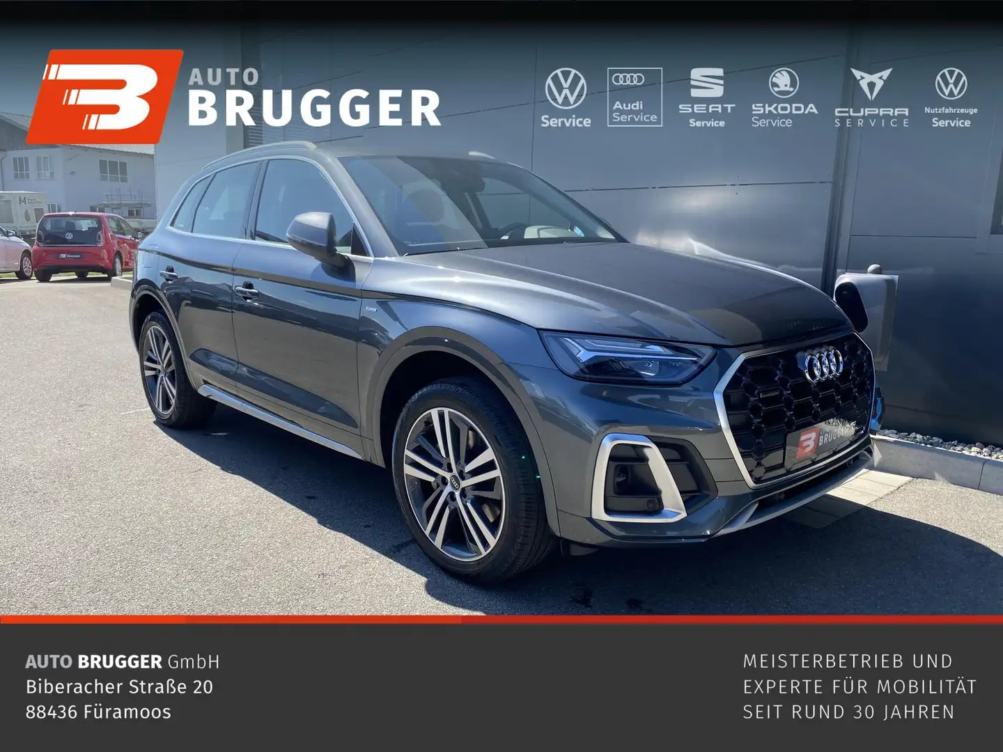 Audi Q5 50 TDI quattro S line AHK NAVI RFK LED APP 20" Grijs - 1