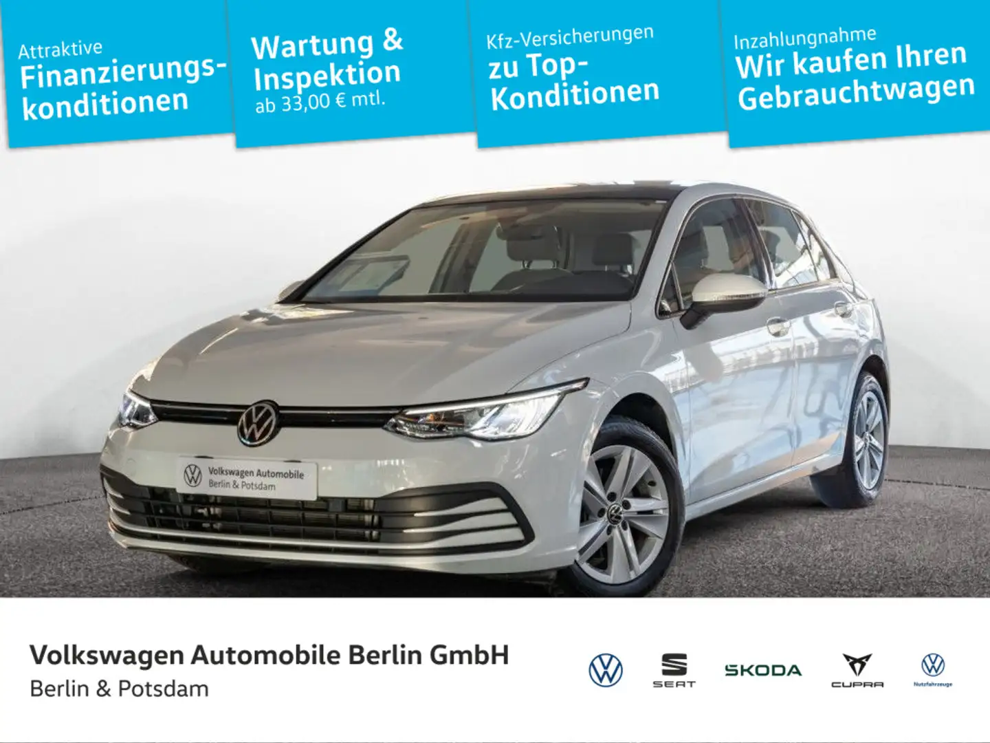 Volkswagen Golf VIII 1.0 TSI Life Navi Pano LED APP ACC Blanc - 1