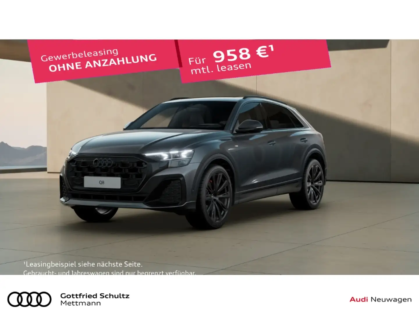 Audi Q8 S - LINE TDI QUATTRO STANDHEIZUNG AHK PANO B O Gris - 1
