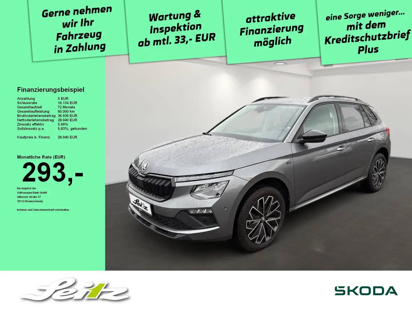 Skoda Kamiq 1.5 TSI Selection *AHK*MATRIX*KAMERA* Grau - 1
