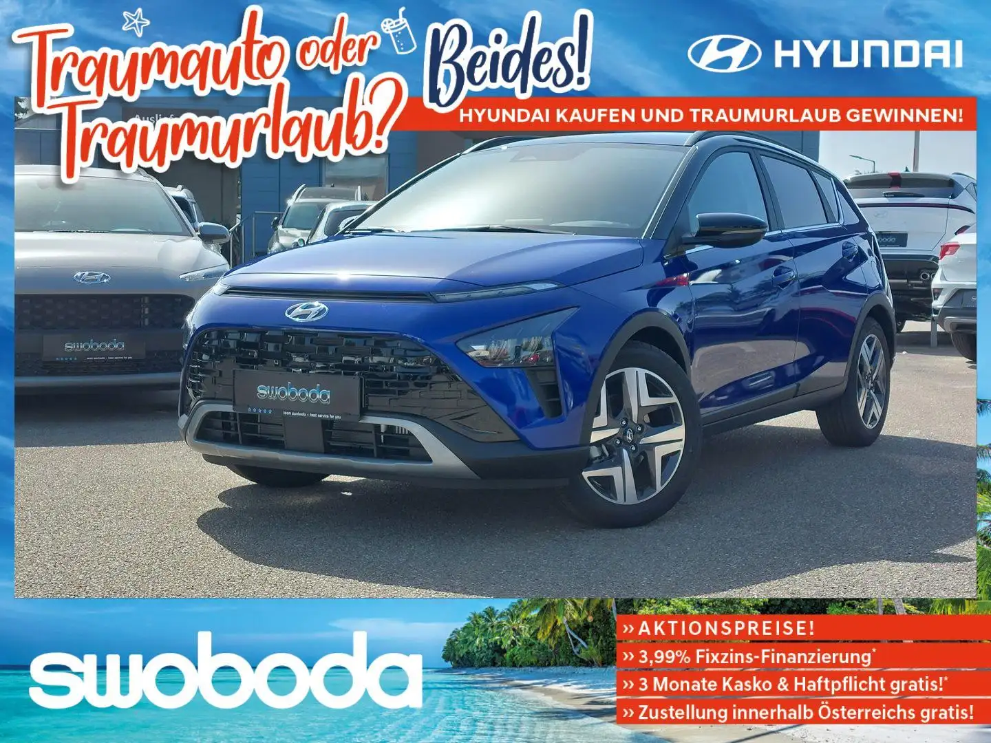 Hyundai BAYON Bayon Trendline 1,0 T-GDi DCT y1bt2-O2 Blau - 1