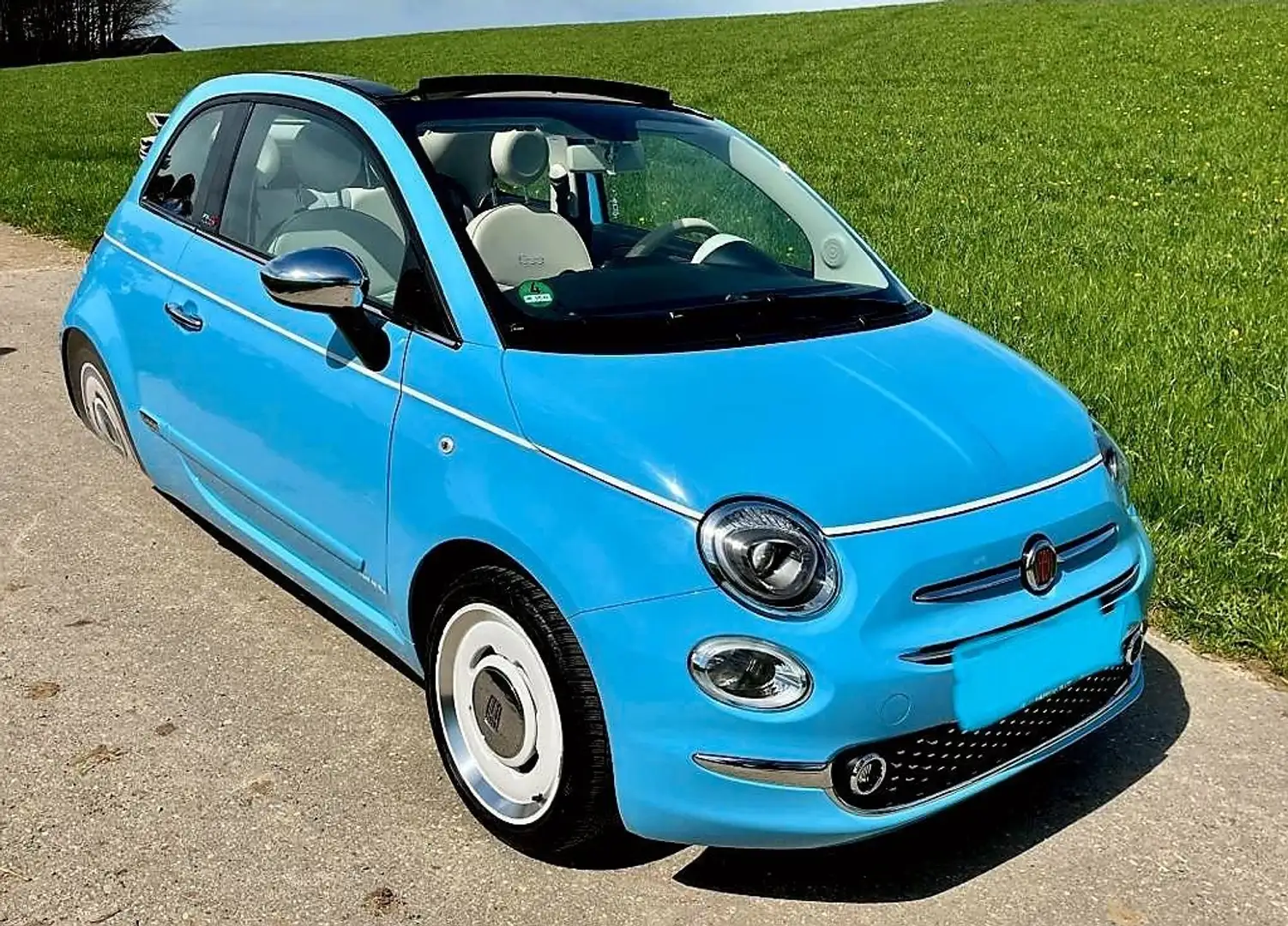 Fiat 500C 1.2 8V Spiaggina 58 Ellenator Cabrio Bleu - 1