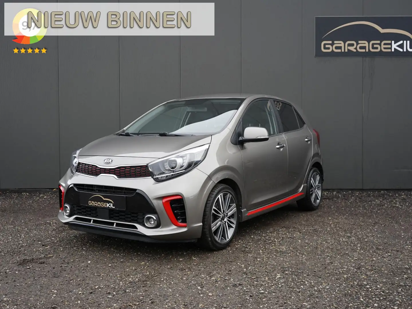 Kia Picanto 1.0 T-GDI GT-Line Dealer onderh. / Camera / Leder Gris - 1