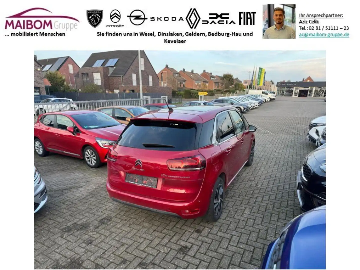 Citroen C4 SpaceTourer SHINE LPG 360GRAD PARKPAKET NAVI Rojo - 2
