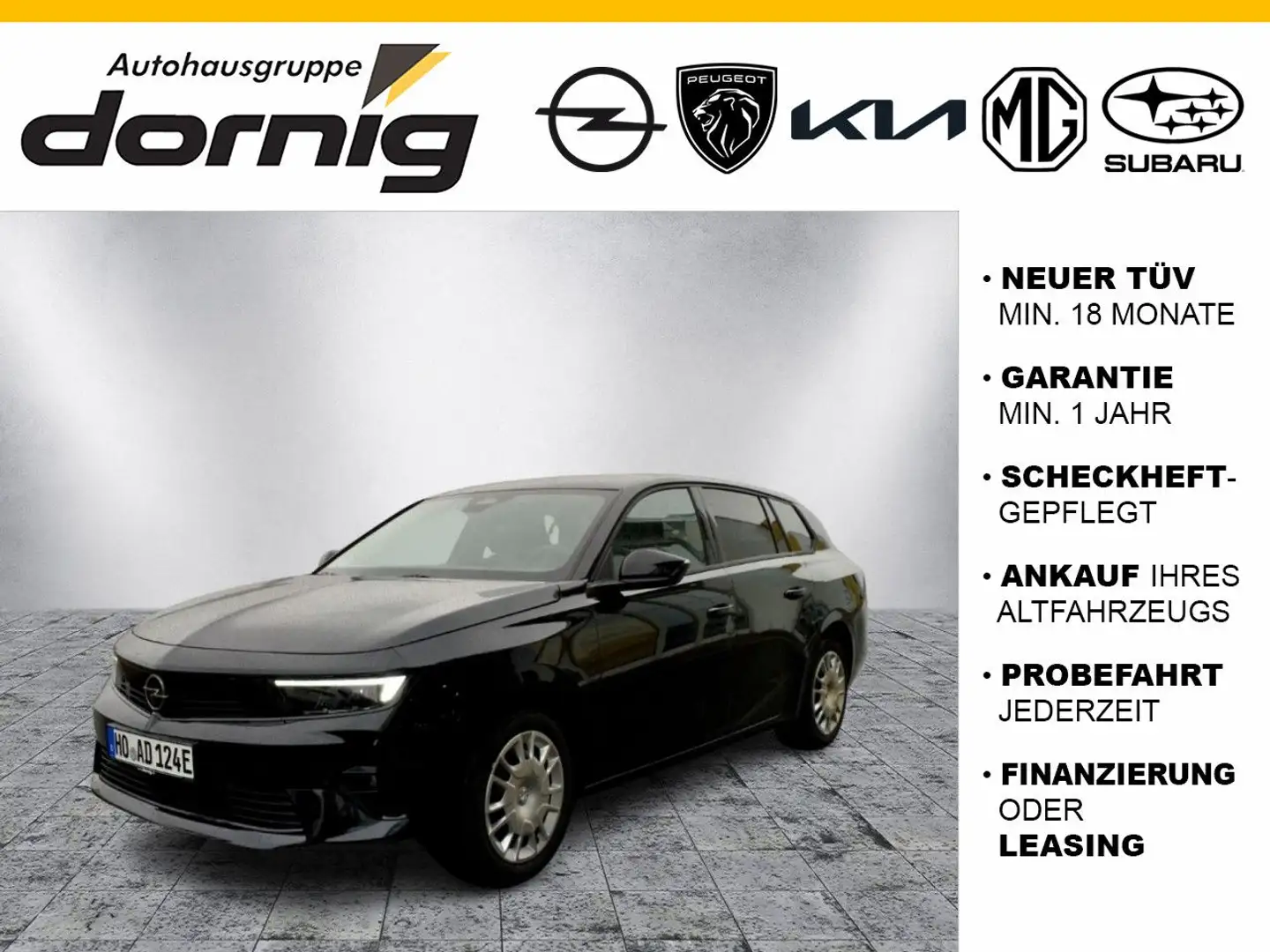 Opel Astra L Electric Schwarz - 1