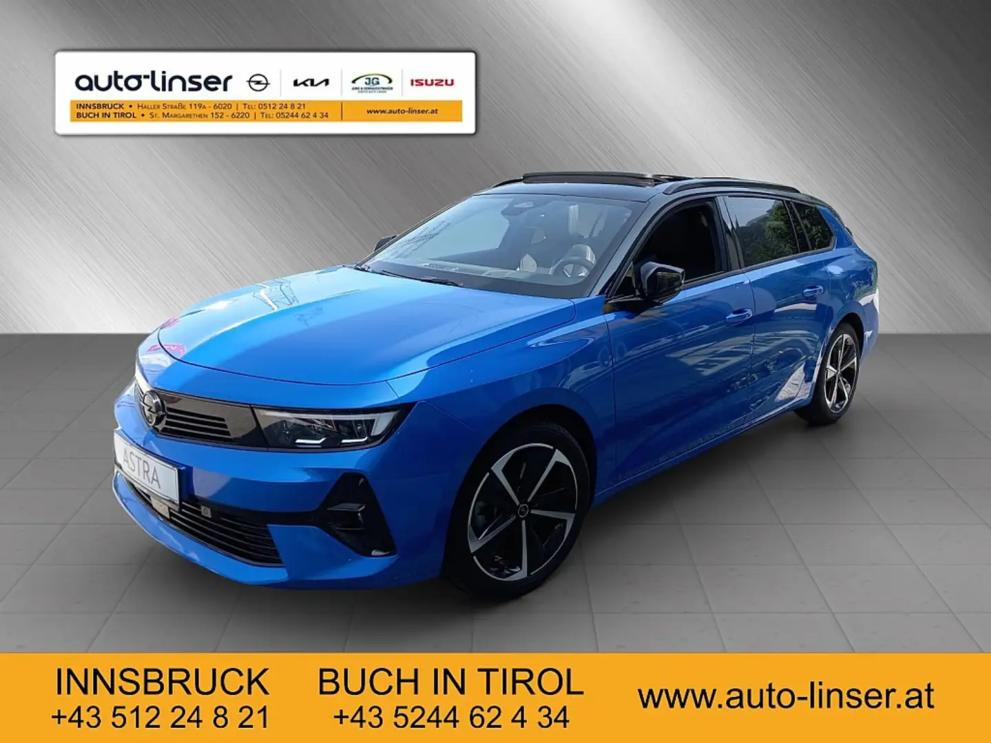 Opel Astra ST 1,2 Turbo GS Aut. Blauw - 2
