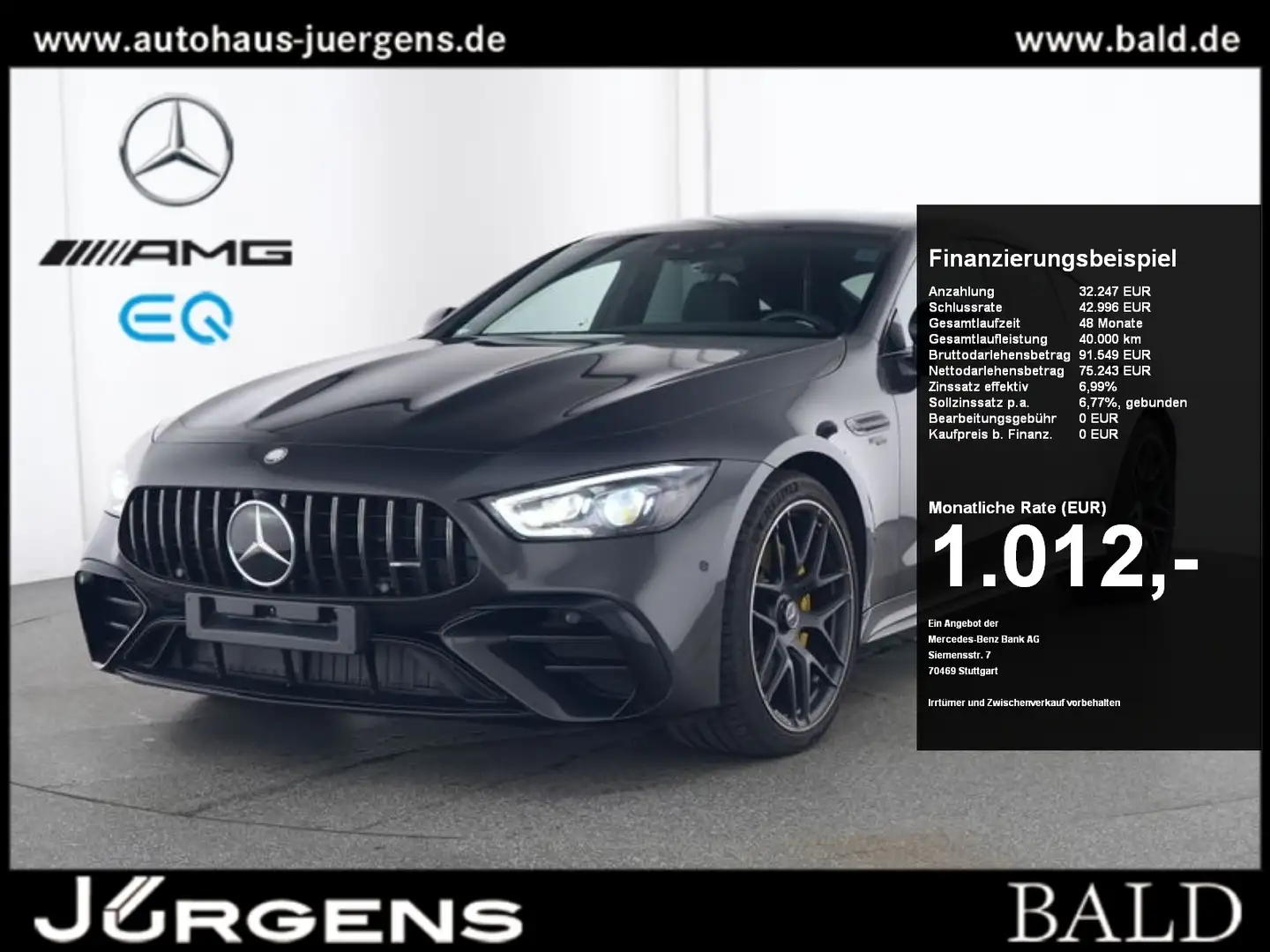 Mercedes-Benz AMG GT 53 4M+ DYNAMIC+/Pano/Burm/HUD/Sitzklima Gris - 1