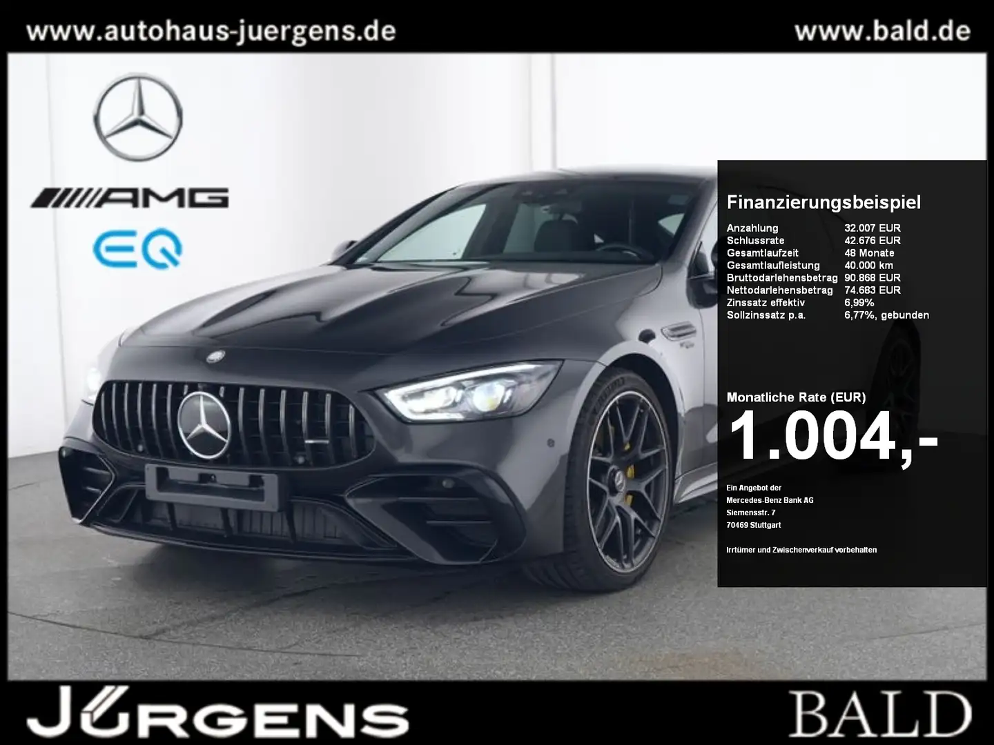 Mercedes-Benz AMG GT 53 4M+ DYNAMIC+/Pano/Burm/HUD/Sitzklima Szary - 1