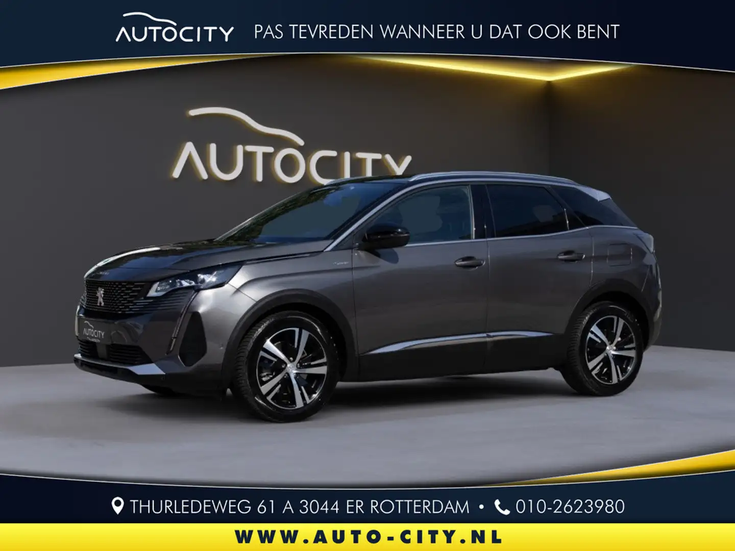 Peugeot 3008 3008 Hybrid 225 Plug-In GT Line l Camera l Navi l Grijs - 1