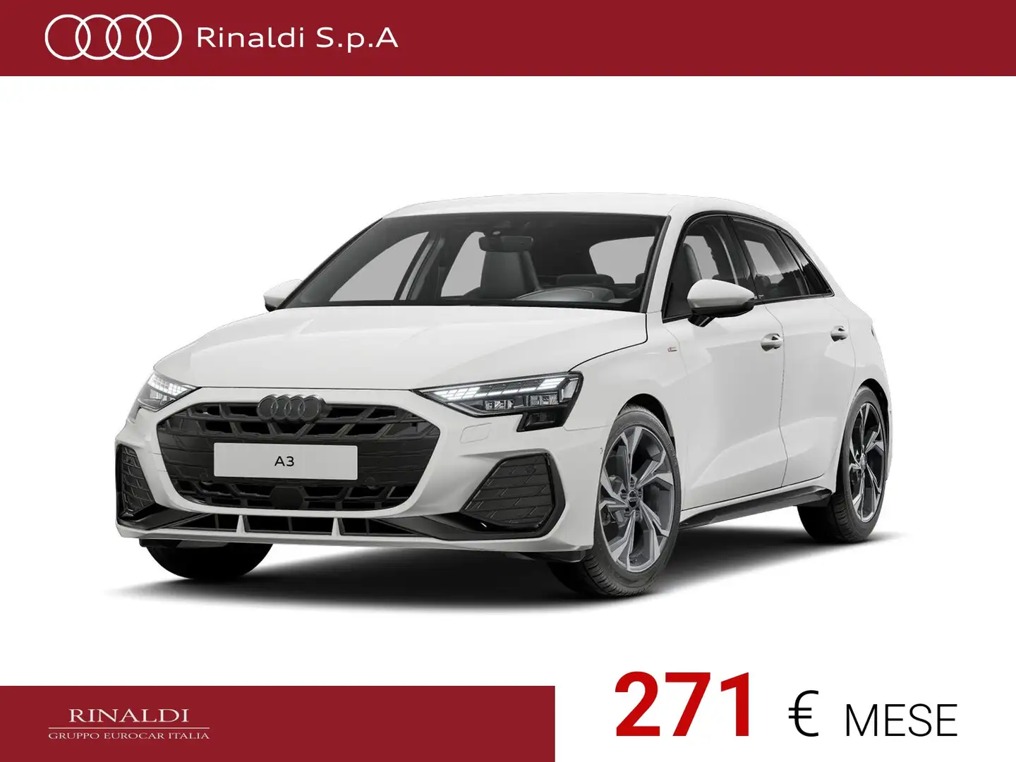Audi A3 sportback 35 1.5 tfsi mhev s line edition s-tronic Bianco - 1