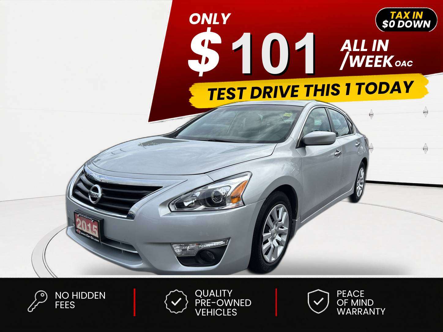 Silver 2015 Nissan Altima Sedan Front-Wheel Drive Automatic