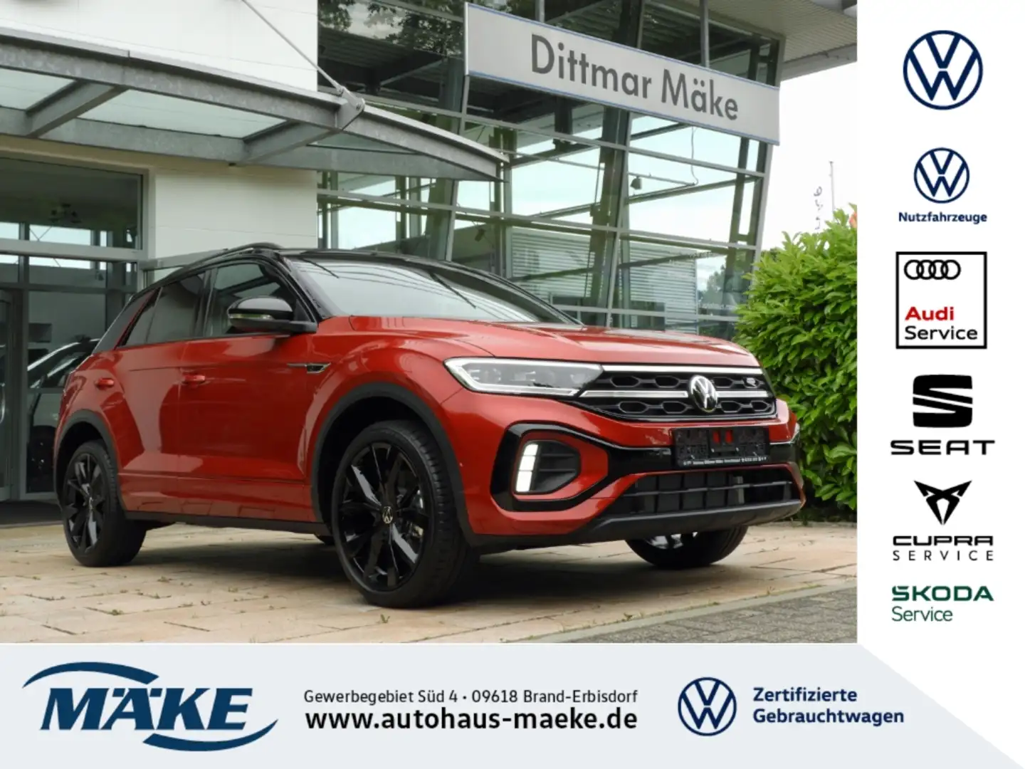 Volkswagen T-Roc Black Style 2.0TDI 4M DSG AHV DCC STDHZG PD Rot - 1