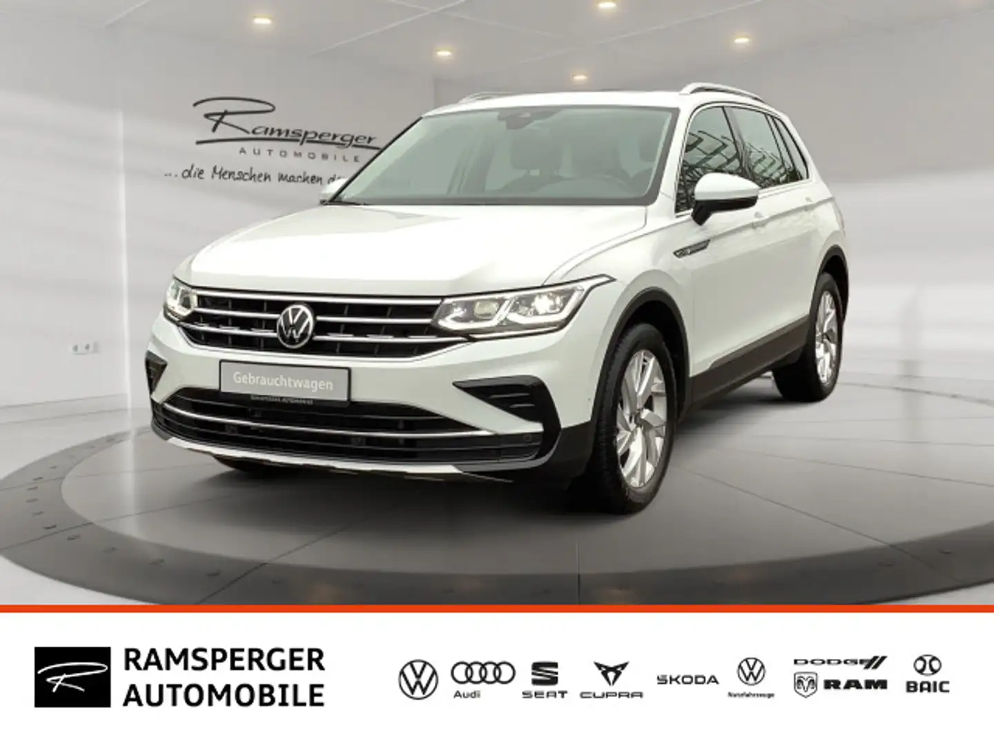 Volkswagen Tiguan 1.5 TSI DSG Elegance AHK ACC Matrix Pano Weiß - 1