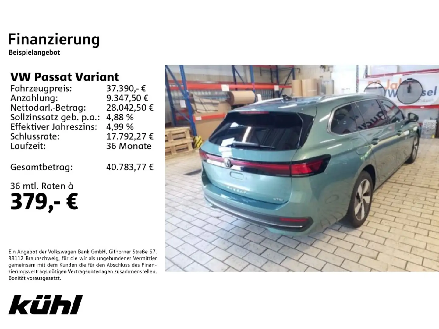 Volkswagen Passat Variant 1.5 eTSI DSG Business LED/ACC/DCC Grün - 2
