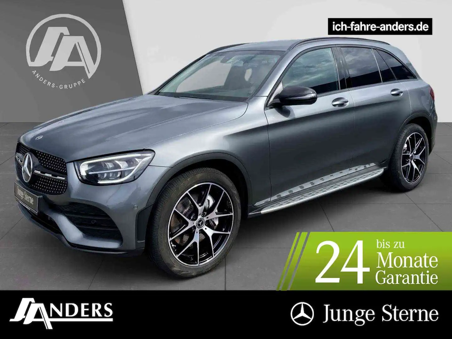 Mercedes-Benz GLC 300 d 4M AMG+MBUX+Night+LED+Kam+AHK+Standhz. Grau - 1