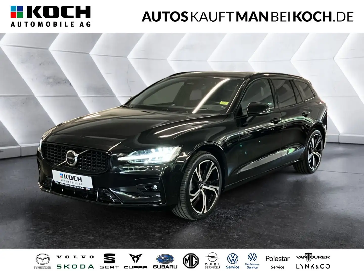 Volvo V60 B4 Ultra Dark ACC BLIS HUD PANO B/W 360 Zwart - 1