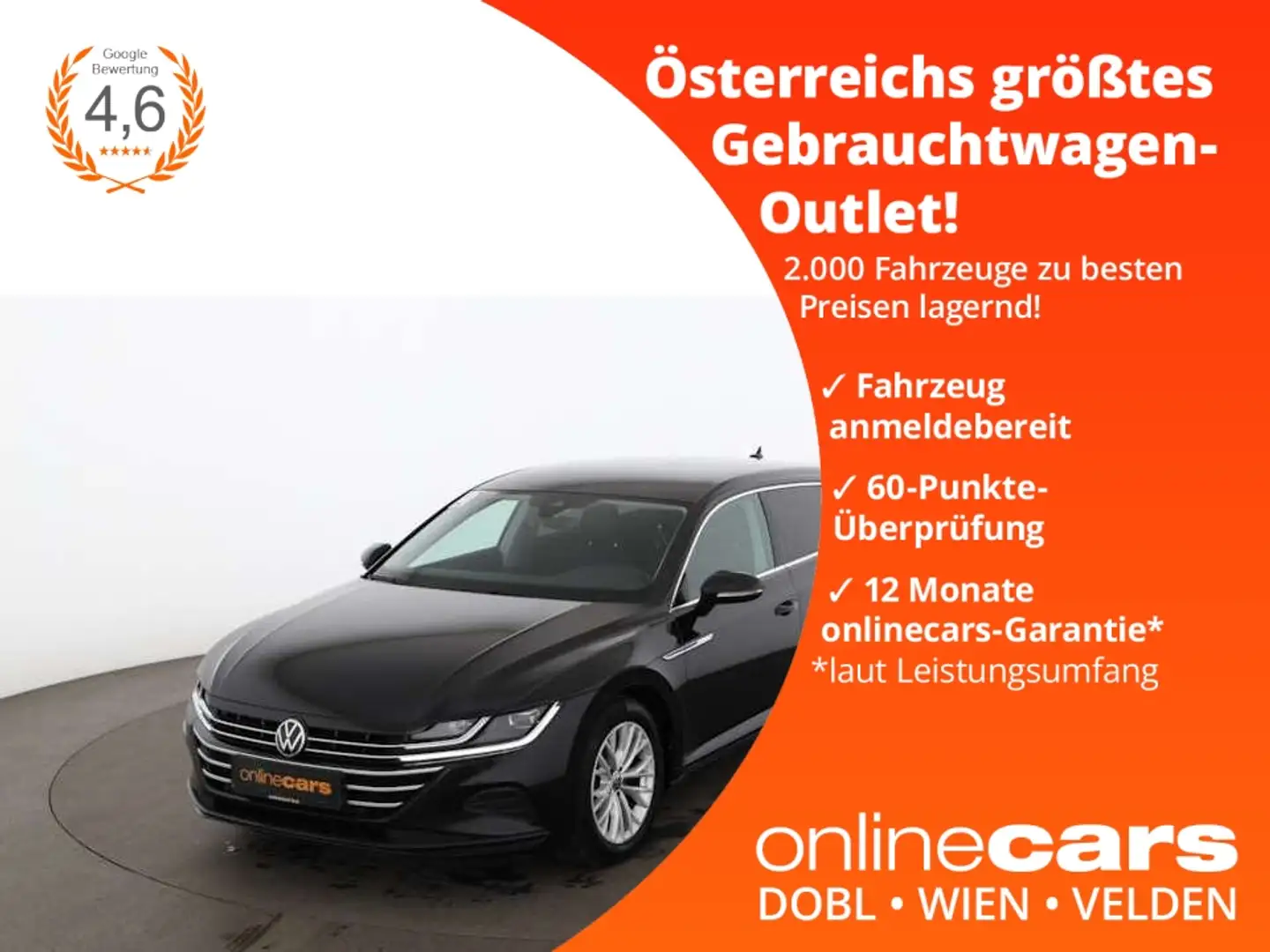 Volkswagen Arteon SB 2.0 TDI Aut LED AHK RADAR NAVI LEDER Schwarz - 1