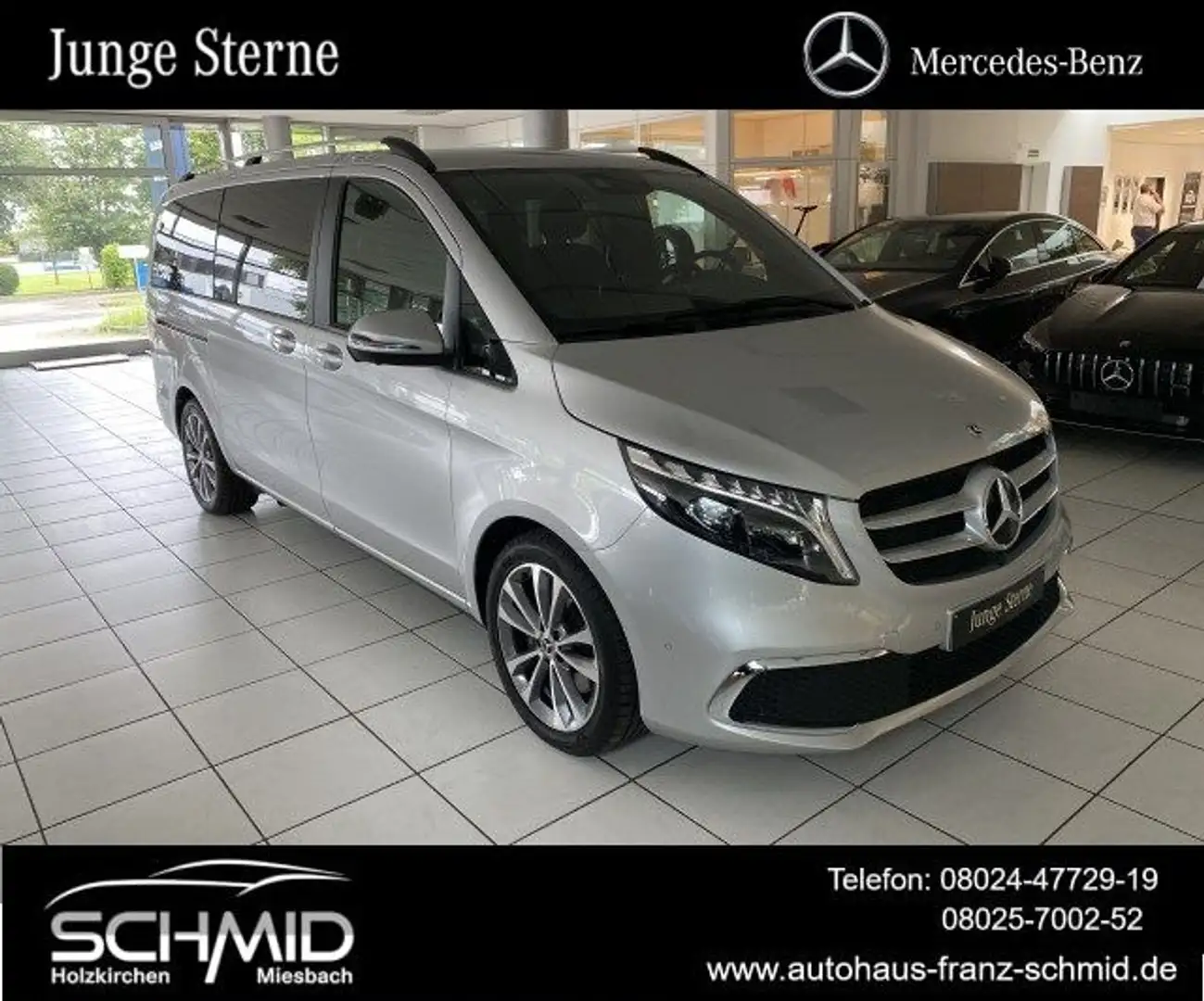 Mercedes-Benz V 300 d AVA ED PANO AHK STHZG ABSTAND LED+ Pano Silber - 1