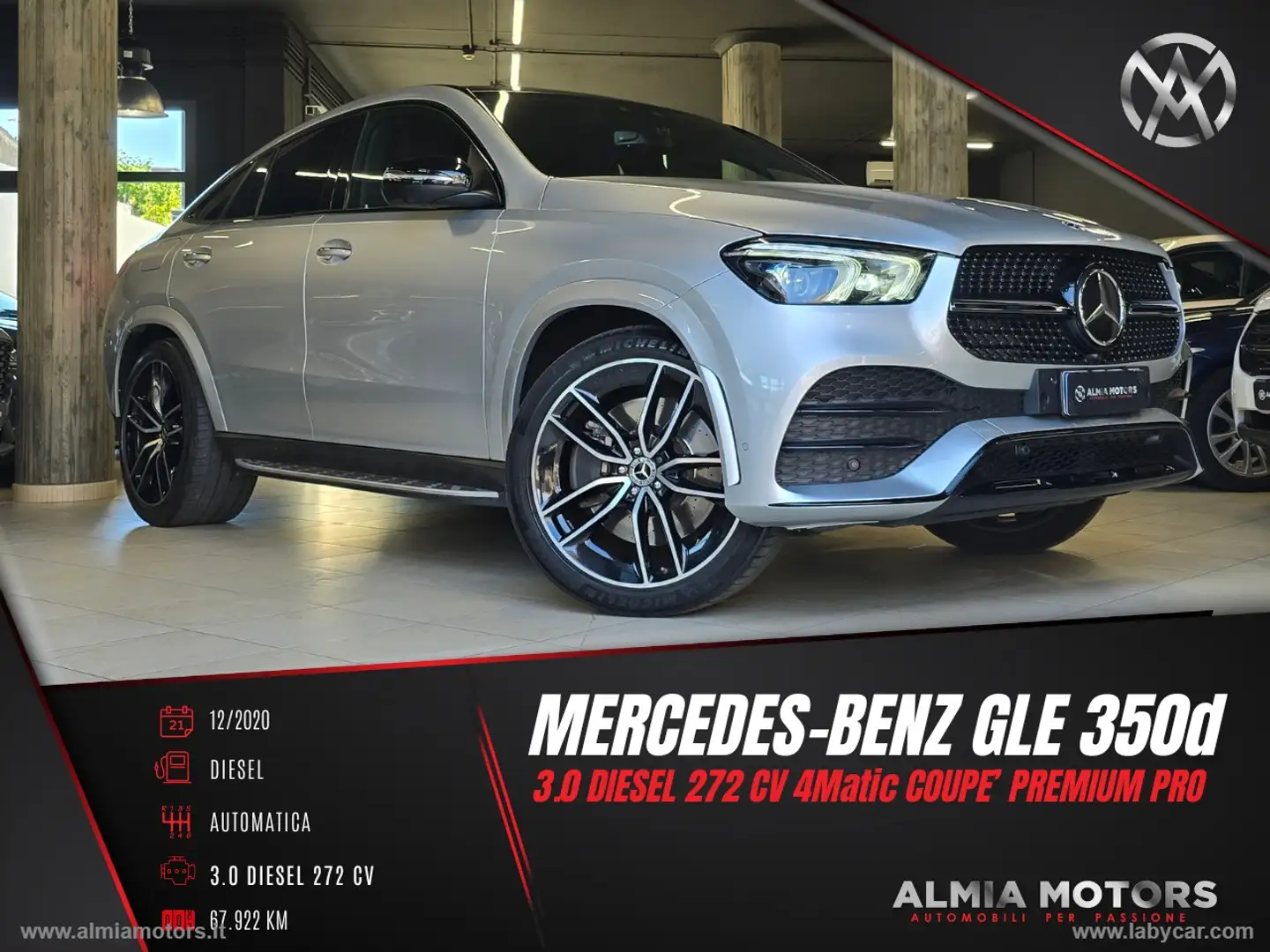 Mercedes-Benz GLE 350 GLE 350 d 4Matic Coupé Premium Pro Grijs - 1