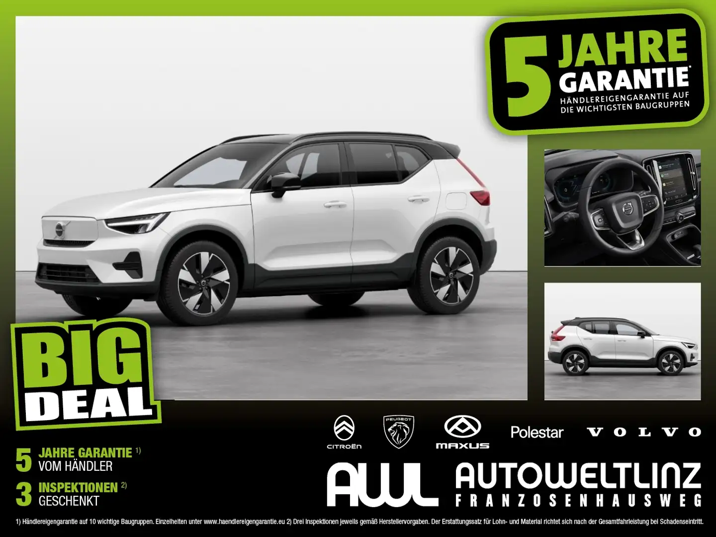 Volvo XC40 Single Extended Range 82 kWh Plus Weiß - 1