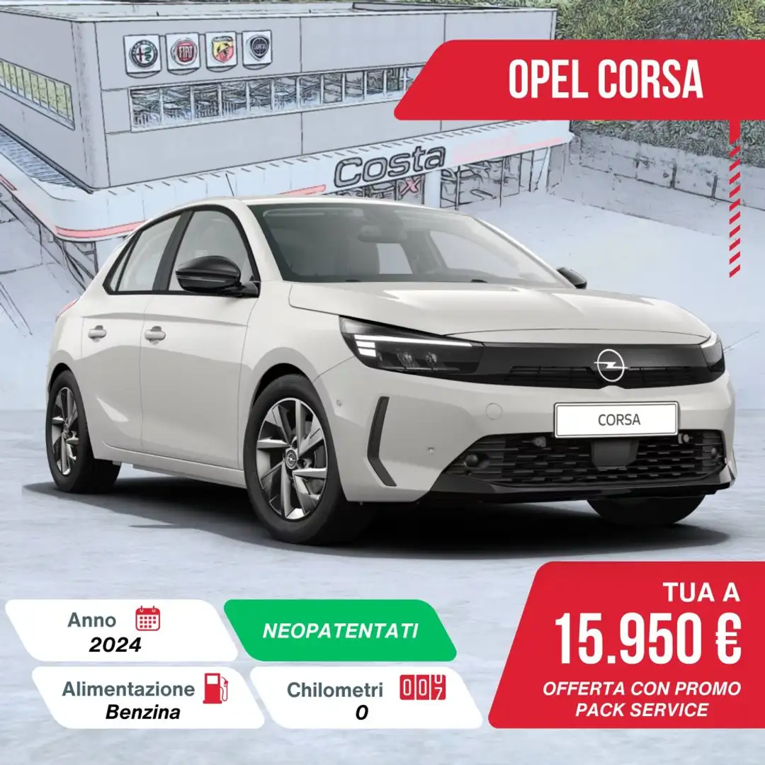 Opel Corsa 1.2 100 CV Edition Bianco - 1