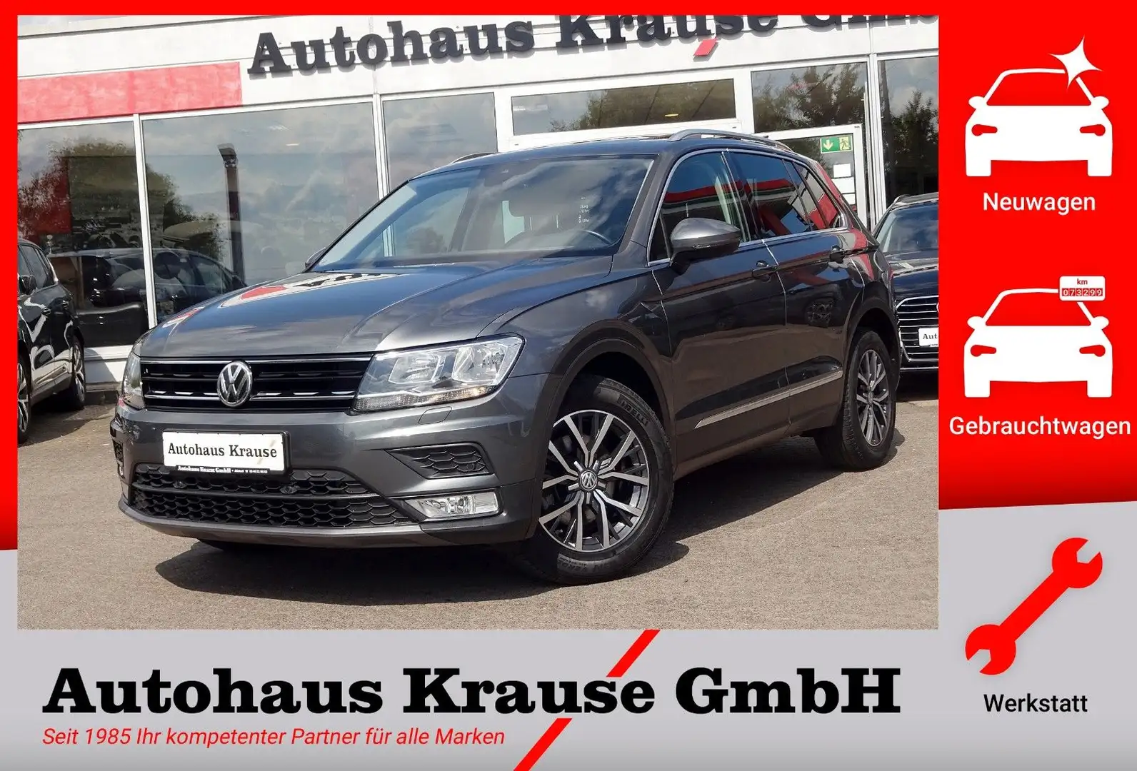 Volkswagen Tiguan 1.4TSI CL-AHK/VIRT.COCKPIT/EL.SD/EL.HECKK Grau - 1