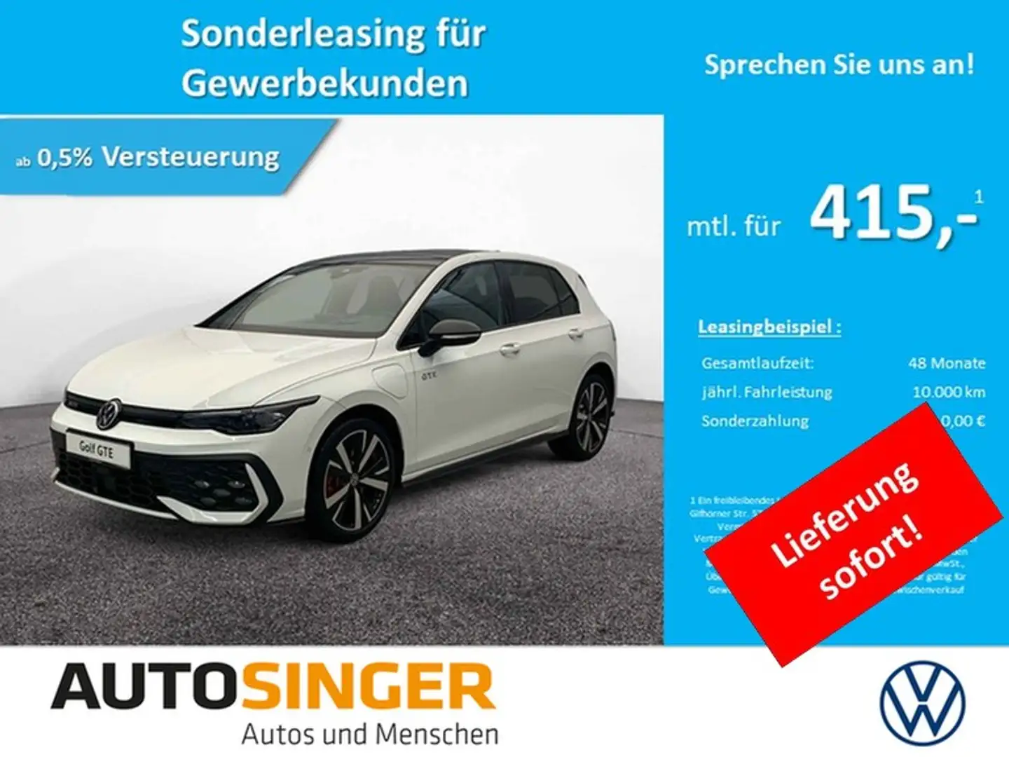 Volkswagen Golf GTE AHK*PANO*NAV*H-UP*360*SHZ Blanco - 1