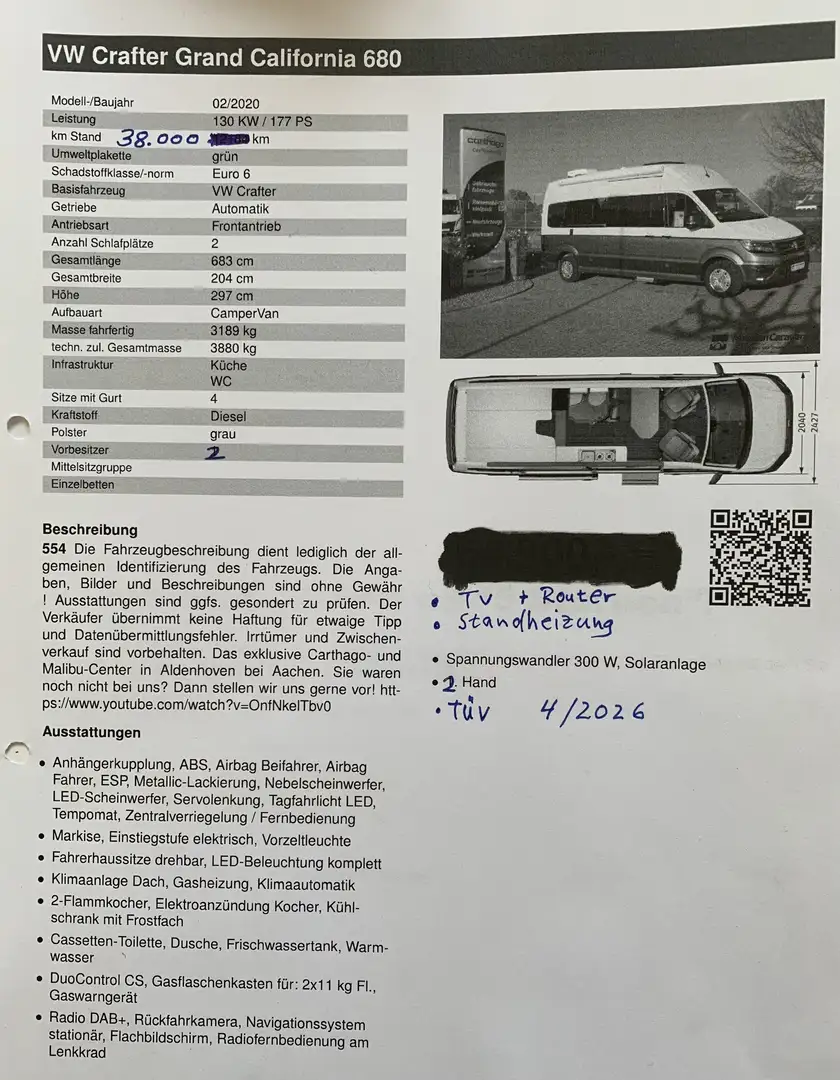 Volkswagen Grand California Grand California Autm. VA 680 Gris - 2