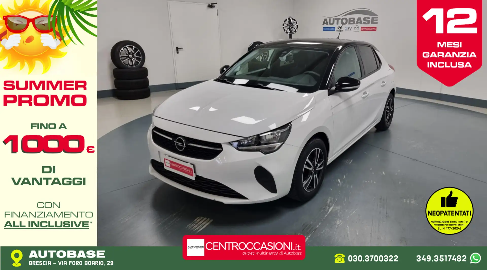 Opel Corsa Corsa 1.2 Elegance s&s 75cv Bianco - 1