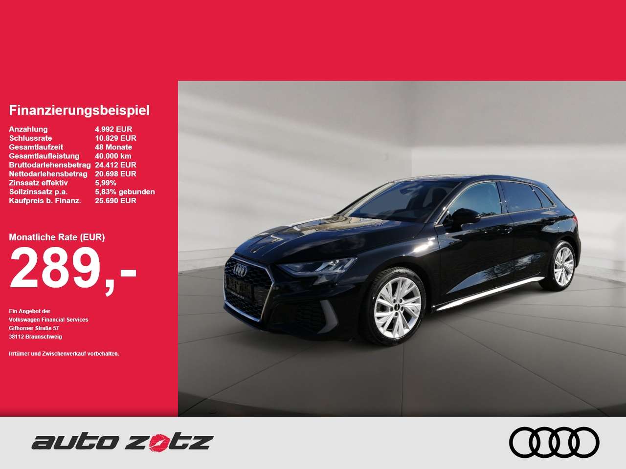 Audi A3 2022 — Sportback S line 35 TFSI Schaltgetriebe PDC