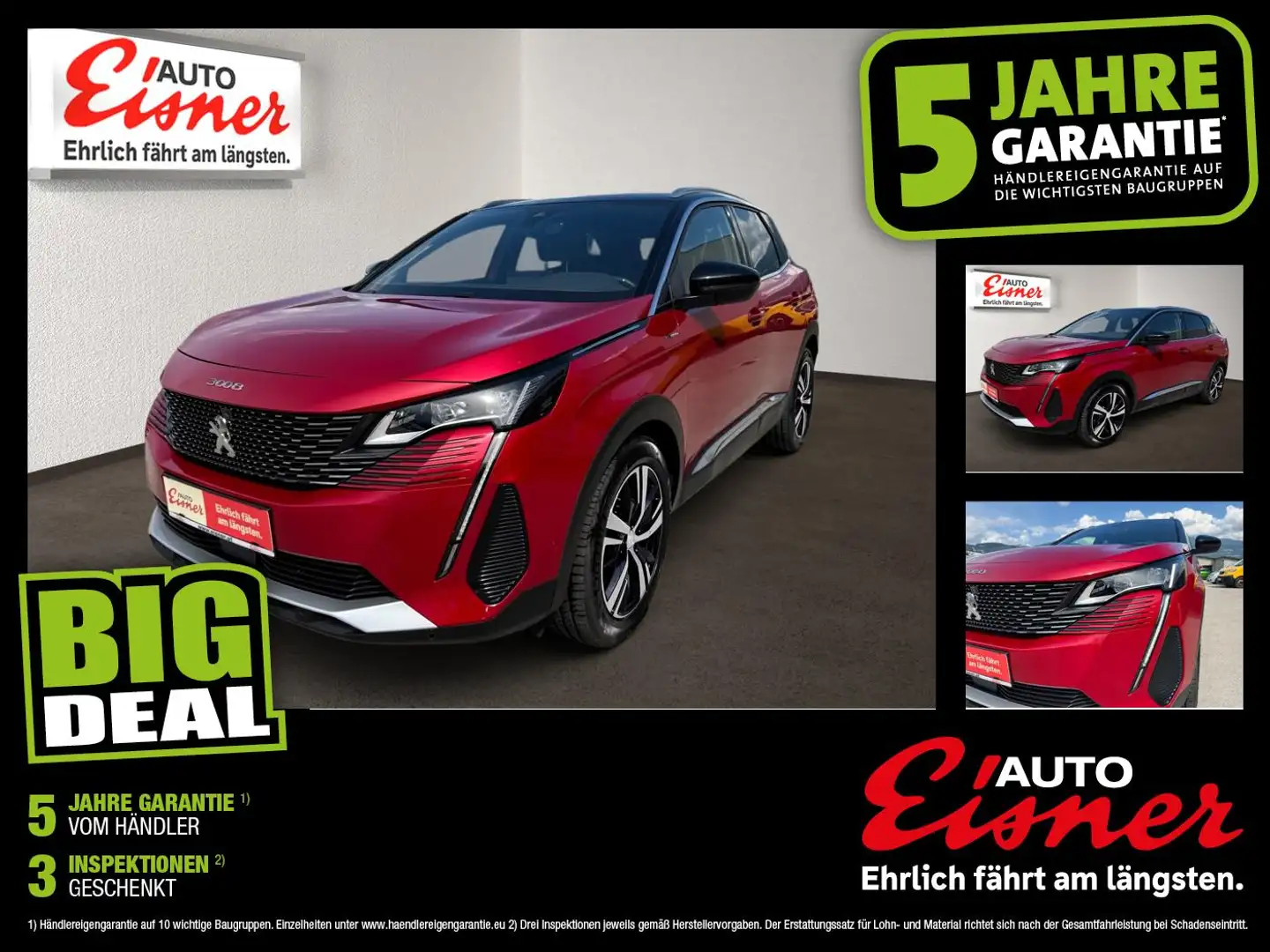 Peugeot 3008 SUV HYBRID 225 E-EAT8 GT Top ! Rot - 1