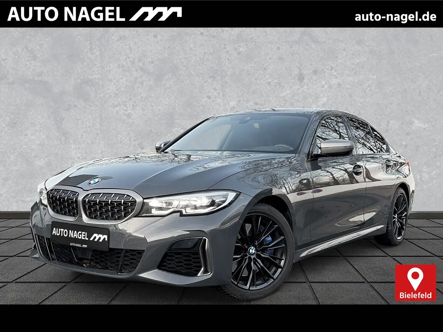 BMW M340d xDrive Leder SHZ ACC LED HUD Harman-Kardon Gris - 1