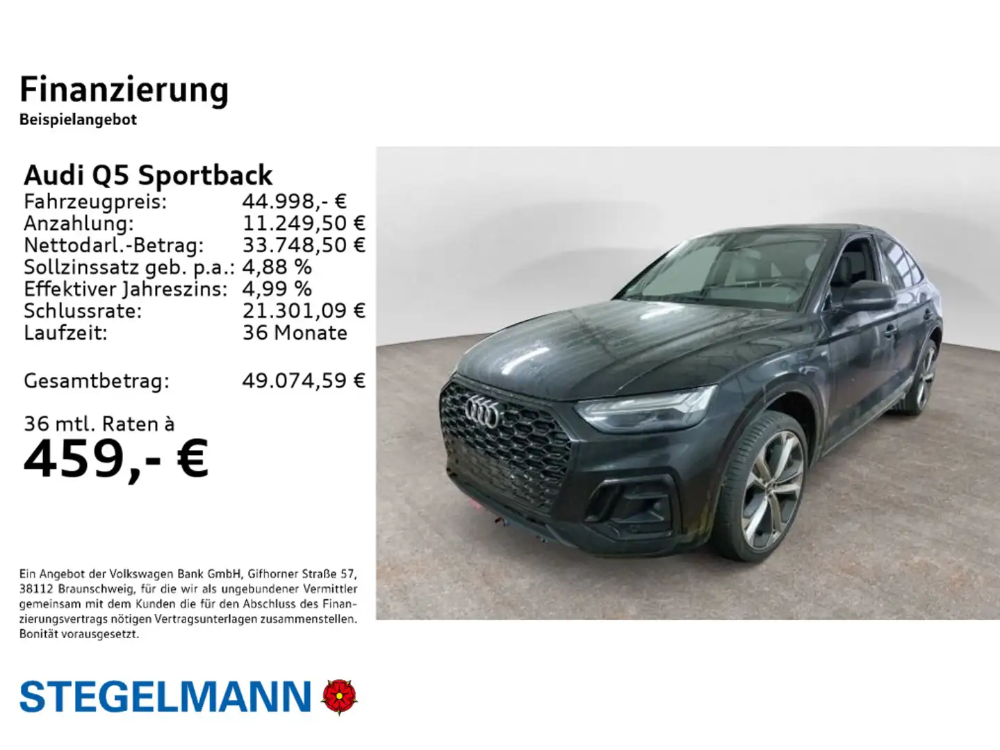 Audi Q5 55 TFSI e qu. S-Line Matrix*Pano*Sc Schwarz - 2