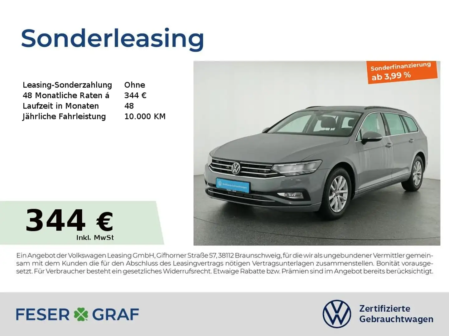 Volkswagen Passat Variant Business 2.0 TDI DSG Navi Kamera LED SiHz Gris - 1