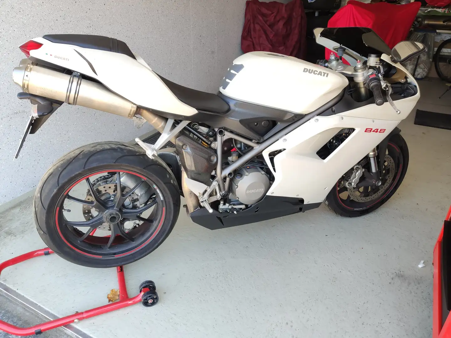 Ducati 848 Superbike #Kundendienst neu# Bílá - 1