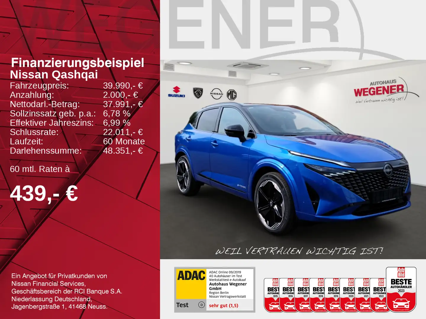 Nissan Qashqai QASHQAI N-Design e-POWER Komfort plus PGD Bose Bleu - 2