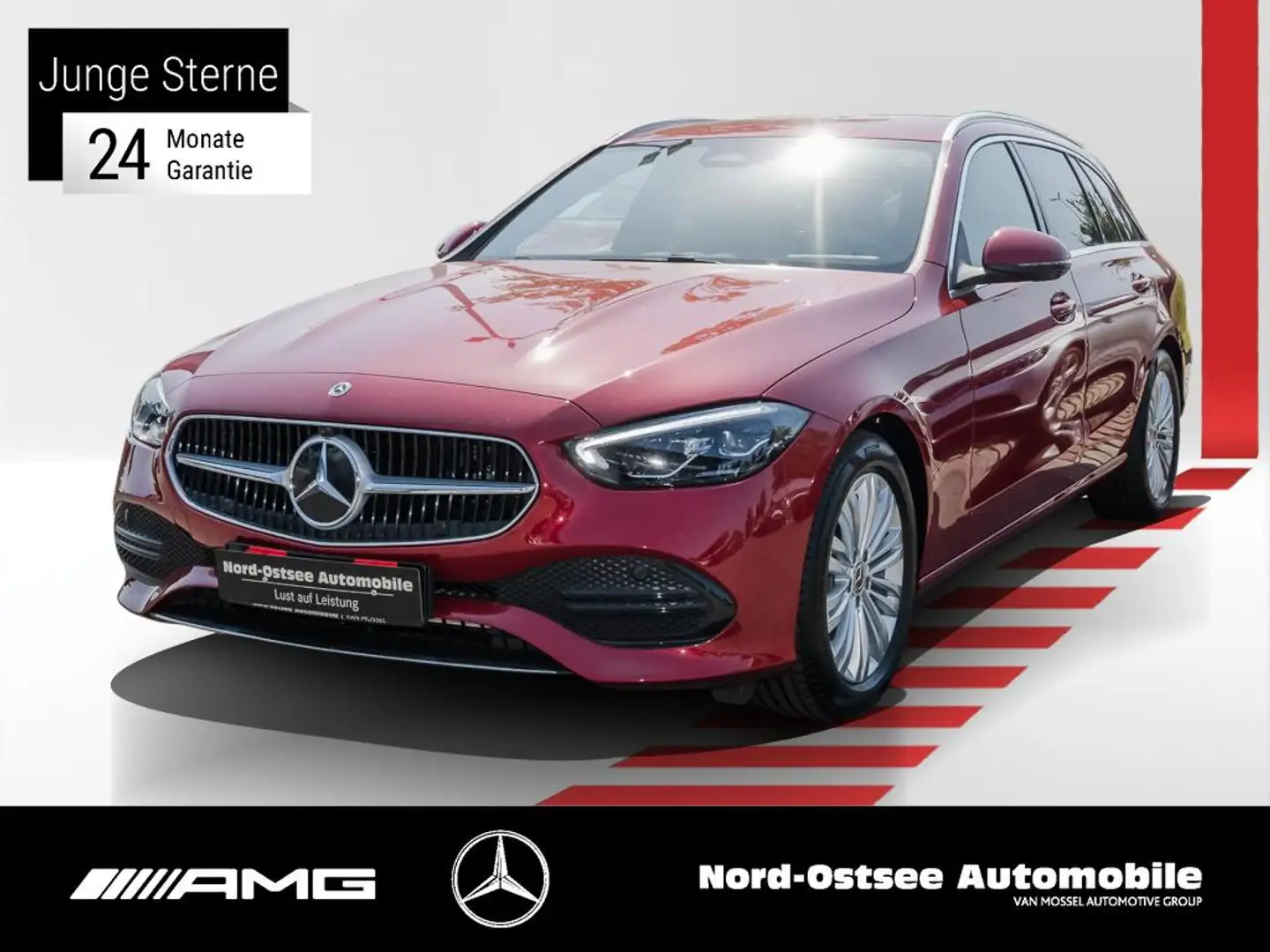 Mercedes-Benz C 200 d T AVANTGARDE ADV DISTR 360° TOTW LED SZH Rot - 1