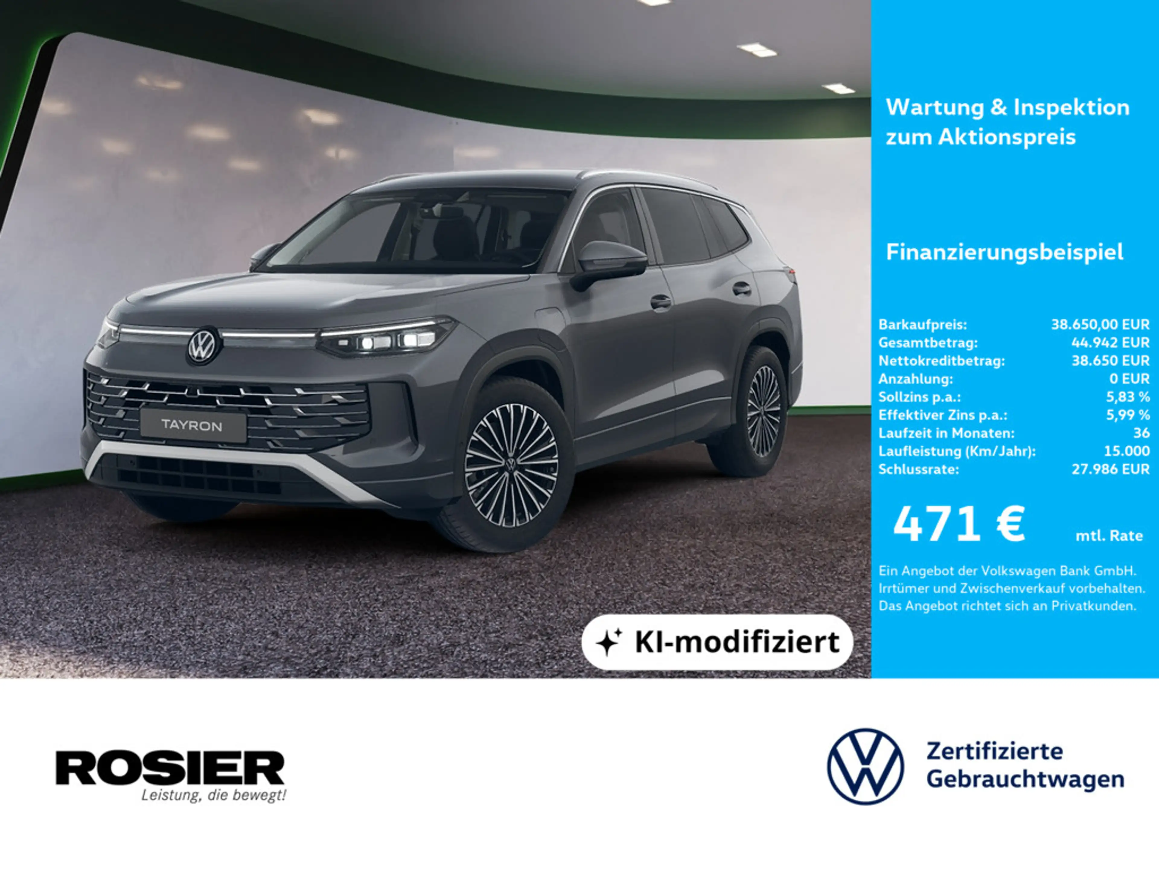 Volkswagen Tayron Elegance 1,5 l eHybrid DSG AHK ACC SHZ