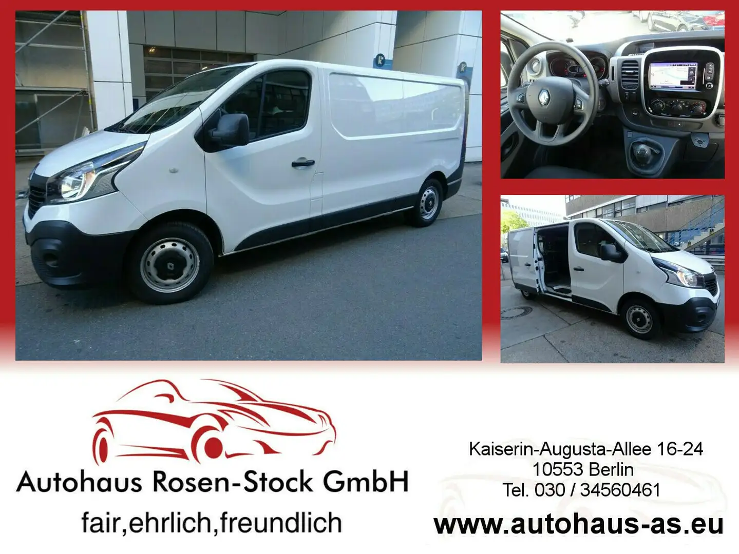 Renault Trafic 1,6 dCi 120 Komfort L2H1 Standh,Kastenwagen Blanc - 1