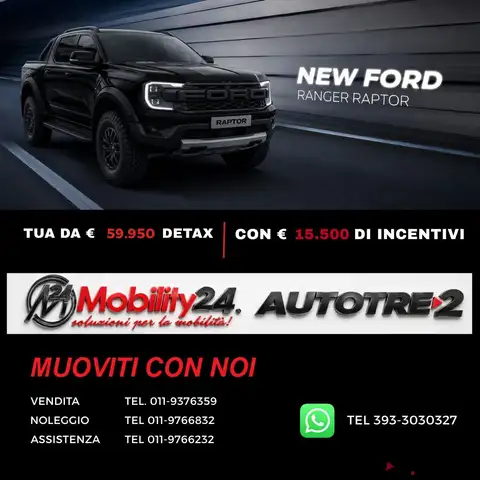 Ford Ranger Raptor Ranger Raptor 2.0 ecoblue 210cv auto DA € 59950 !! PRONTA CONSEGNA